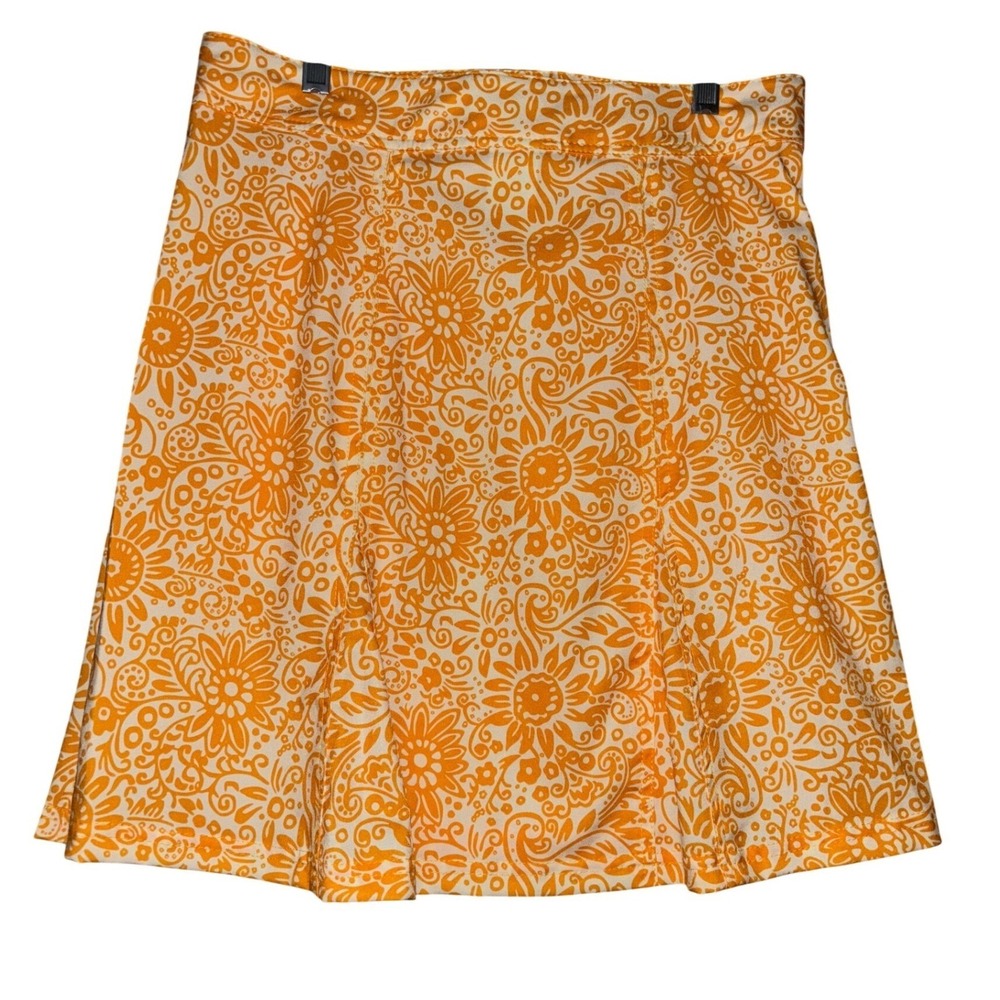 RipSkirt Hawaii Orange Floral Sunflower Wrap Skirt Small Quick Dry Beach Coverup